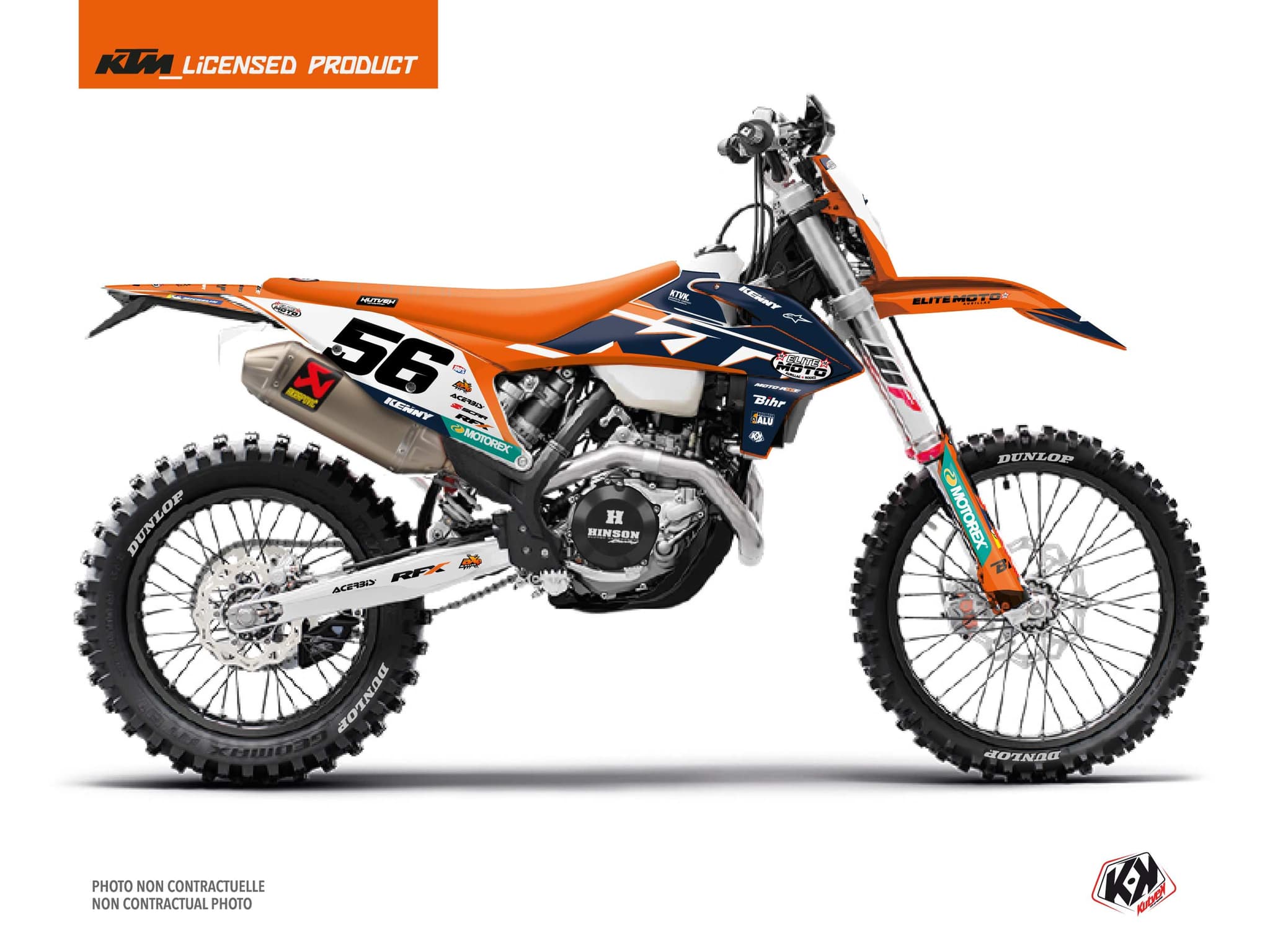 kit graphique motocross ktm exc excf replica team elite moto 15 k22