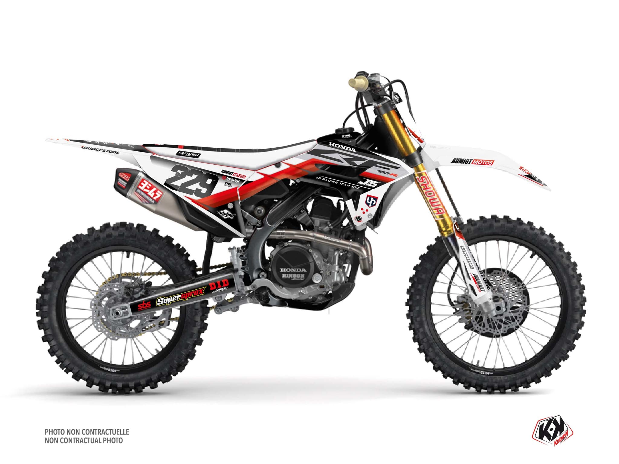 Kit Graphique motocross honda crf 450 r replica team js k23