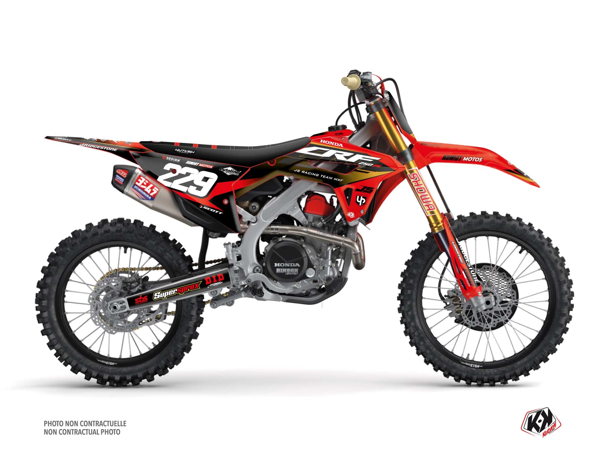 kit graphique motocross honda crf 250 r replica team js k24
