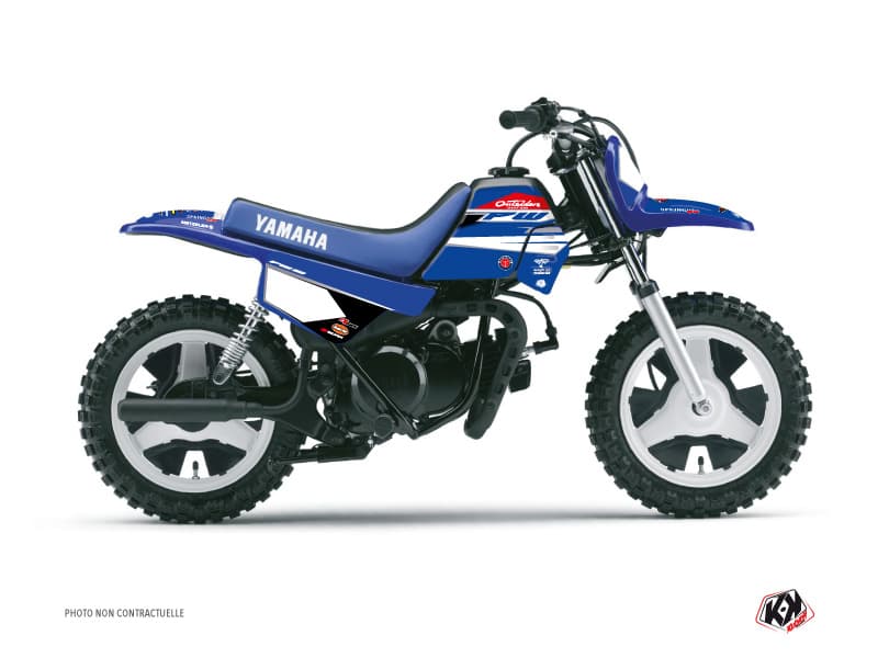kit graphique motocross yamaha pw 50 replica team outsiders 2018