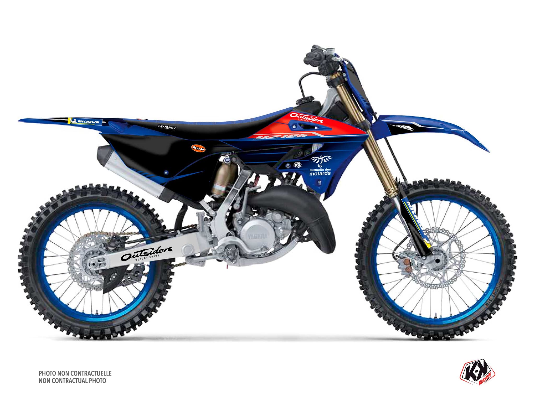 dirt bike yamaha yz 125 replica team outsiders k22 graphic kit | 125 YZ | Kutvek