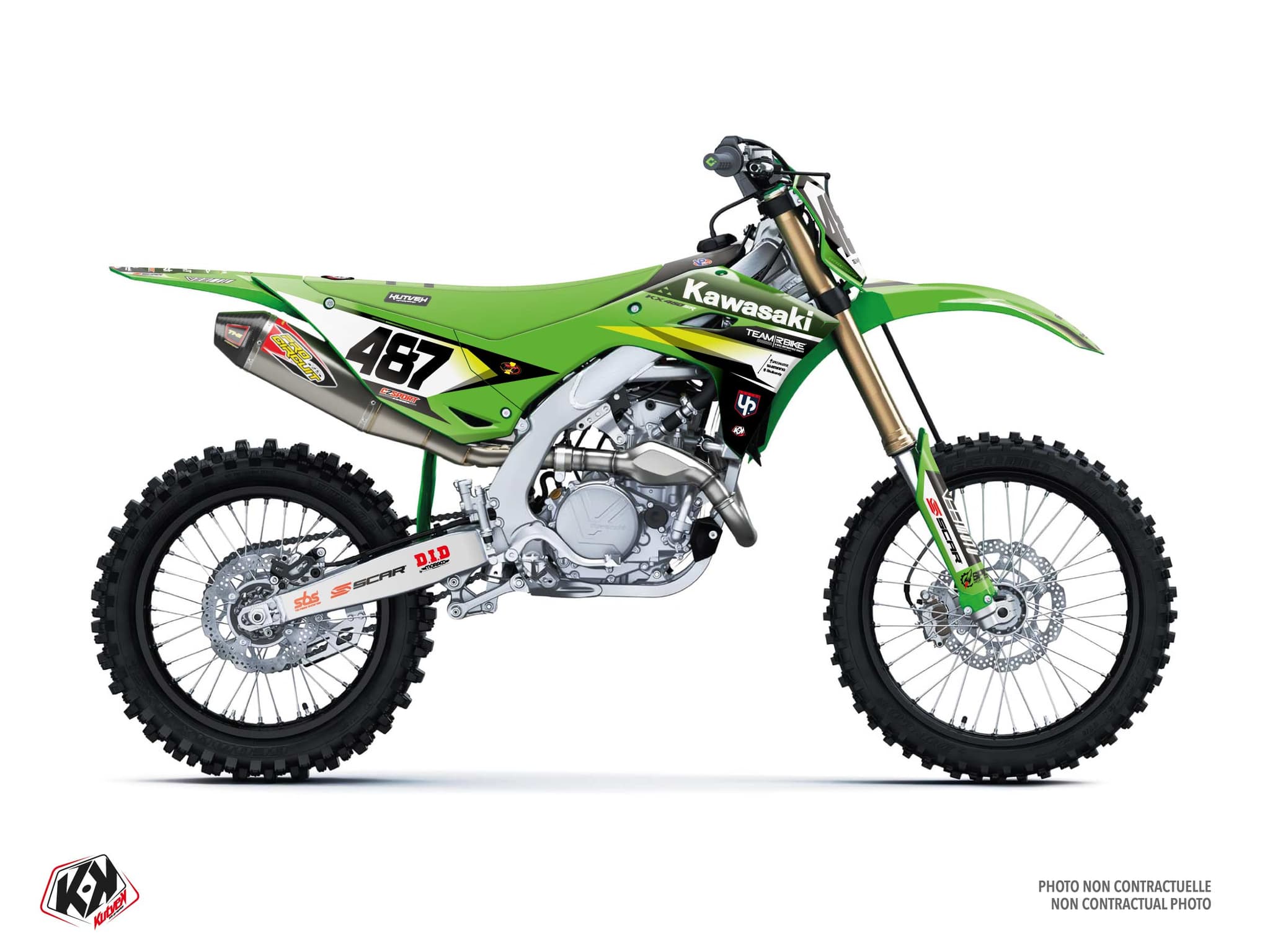 dirt bike kawasaki kx 450 f replica team rbike k25.1 graphic kit