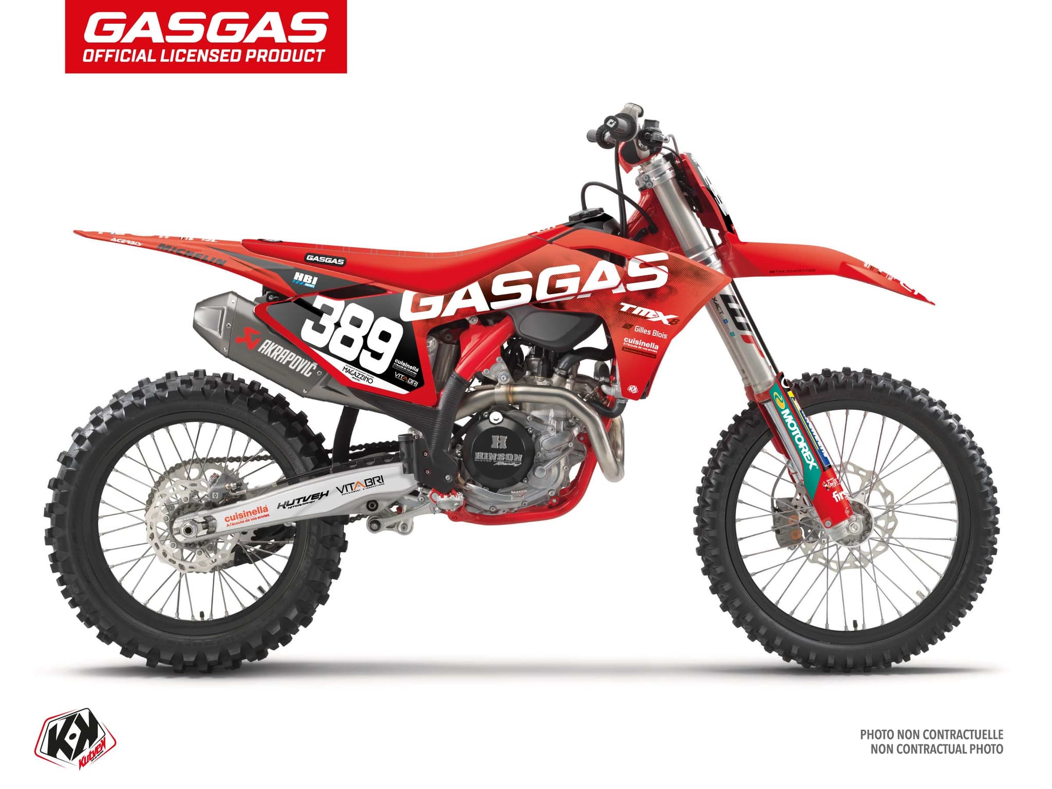 deko-set moto-cross gasgas mc 250 f replica team tmx k24 replica