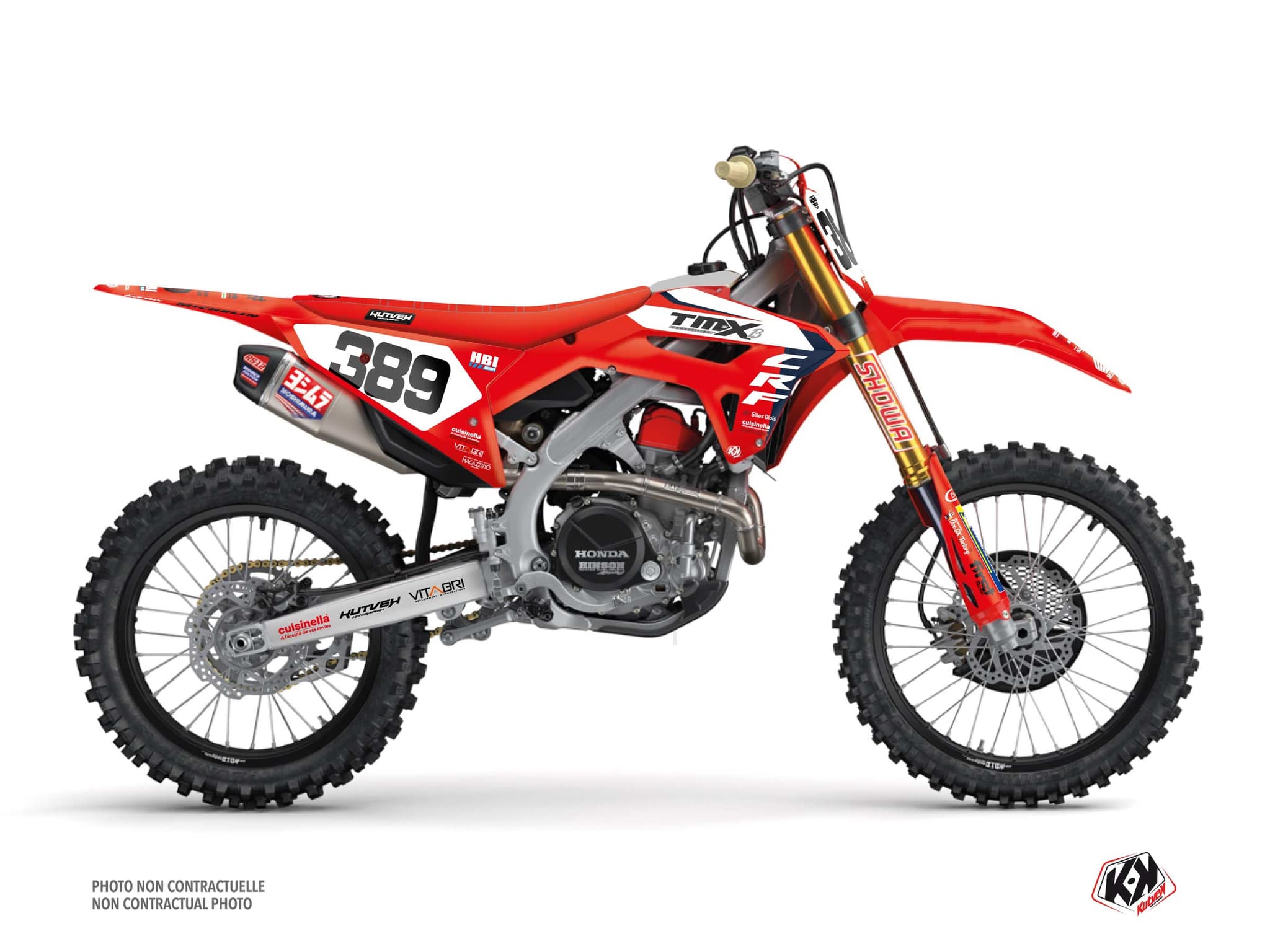 Kit Graphique motocross honda crf 450 r replica team tmx k24