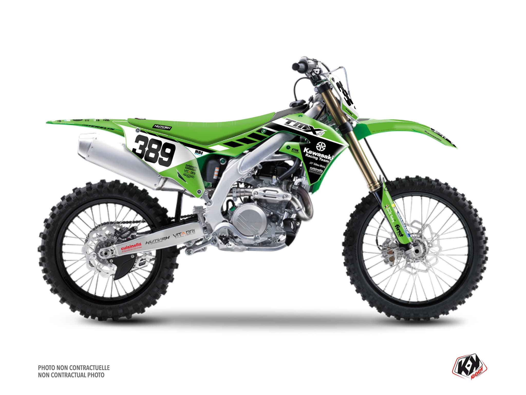 dirt bike kawasaki kx 450 f replica team tmx k24 graphic kit