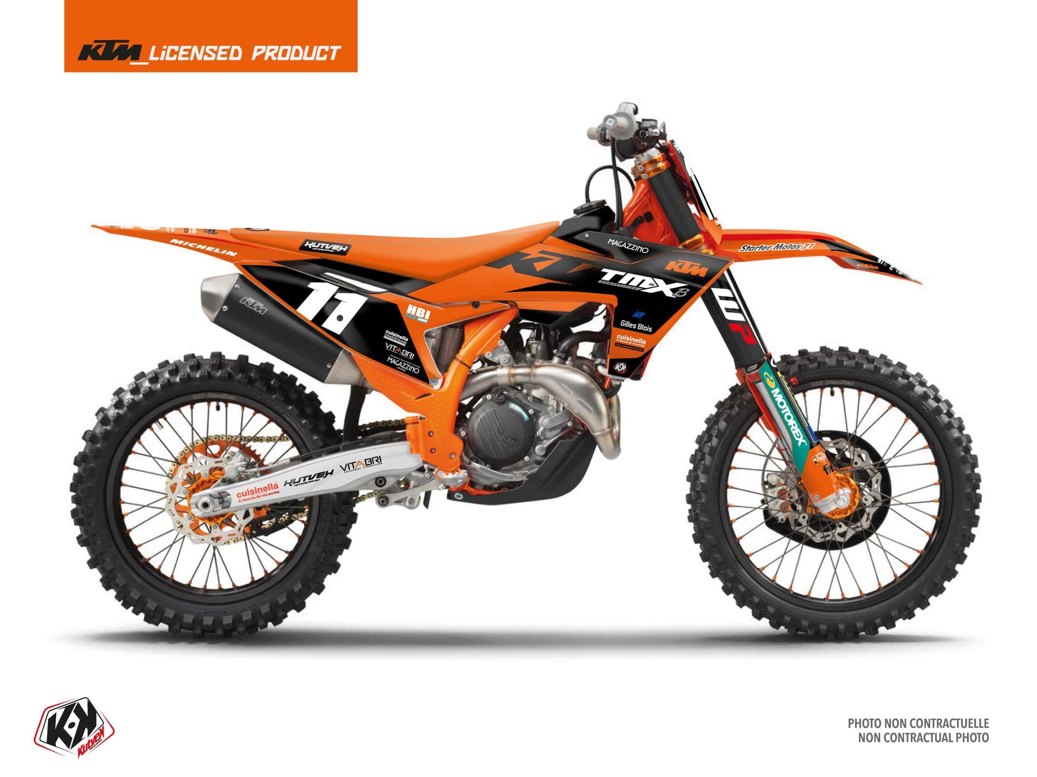 deko-set moto-cross ktm sx 250 f replica team tmx k24 replica