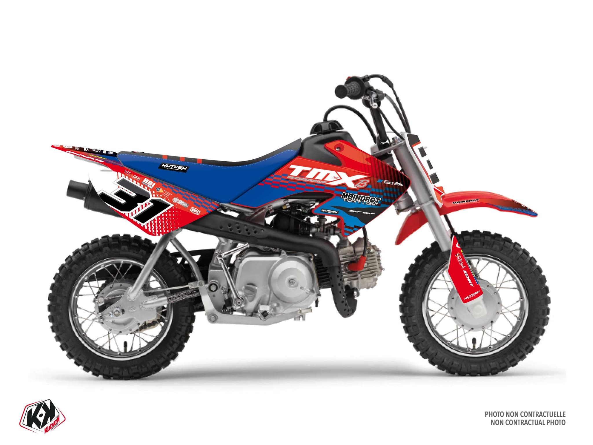 Dirt Bike HONDA CRF 50 REPLICA TEAM TMX Red-Blue graphic kit