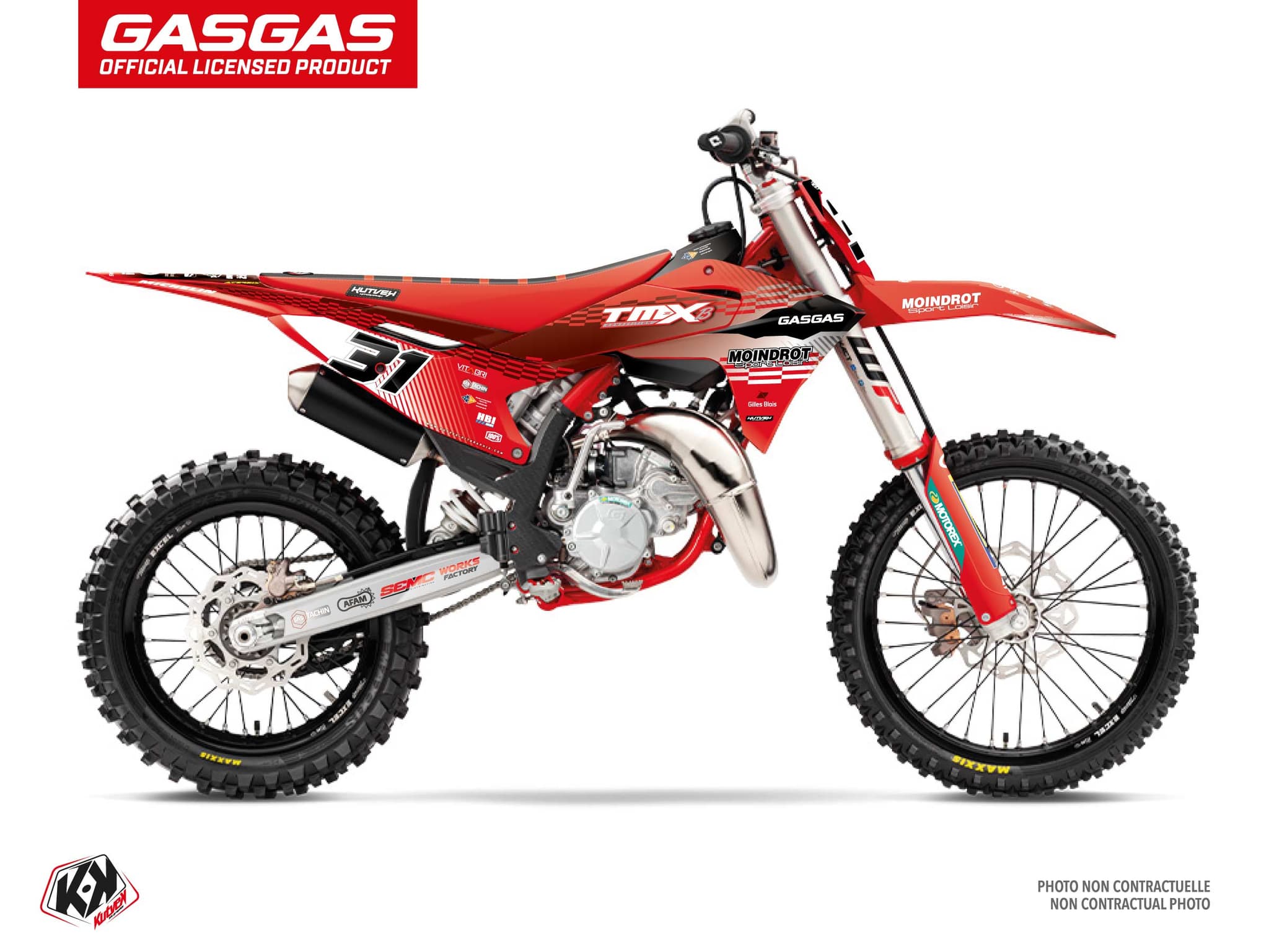 kit déco motocross gasgas mc 85 replica team tmx k25 rouge