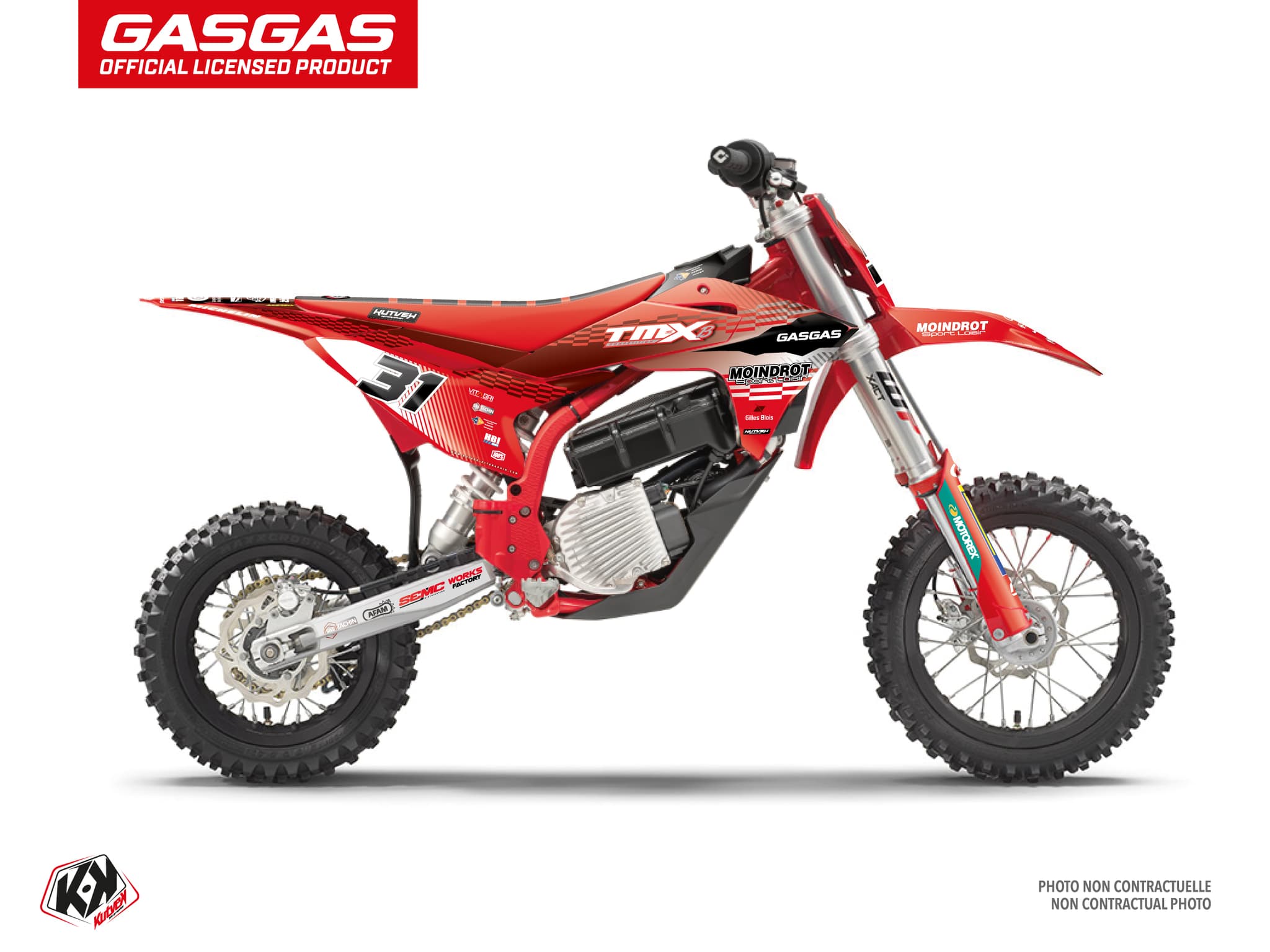 deko-set moto-cross gasgas mc-e 5 replica team tmx k25 rot