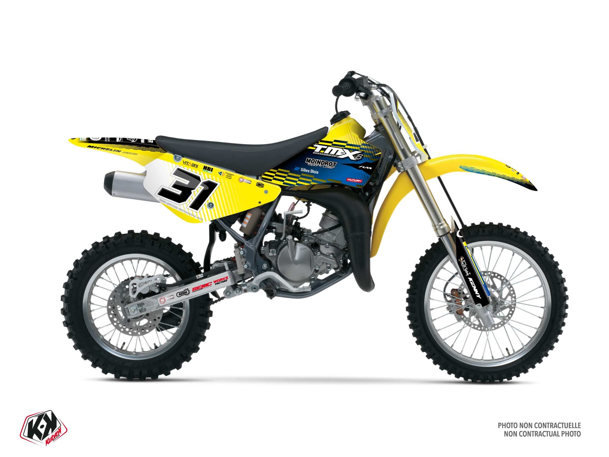 Dirt Bike SUZUKI RM 85 REPLICA TEAM TMX Yellow graphic kit