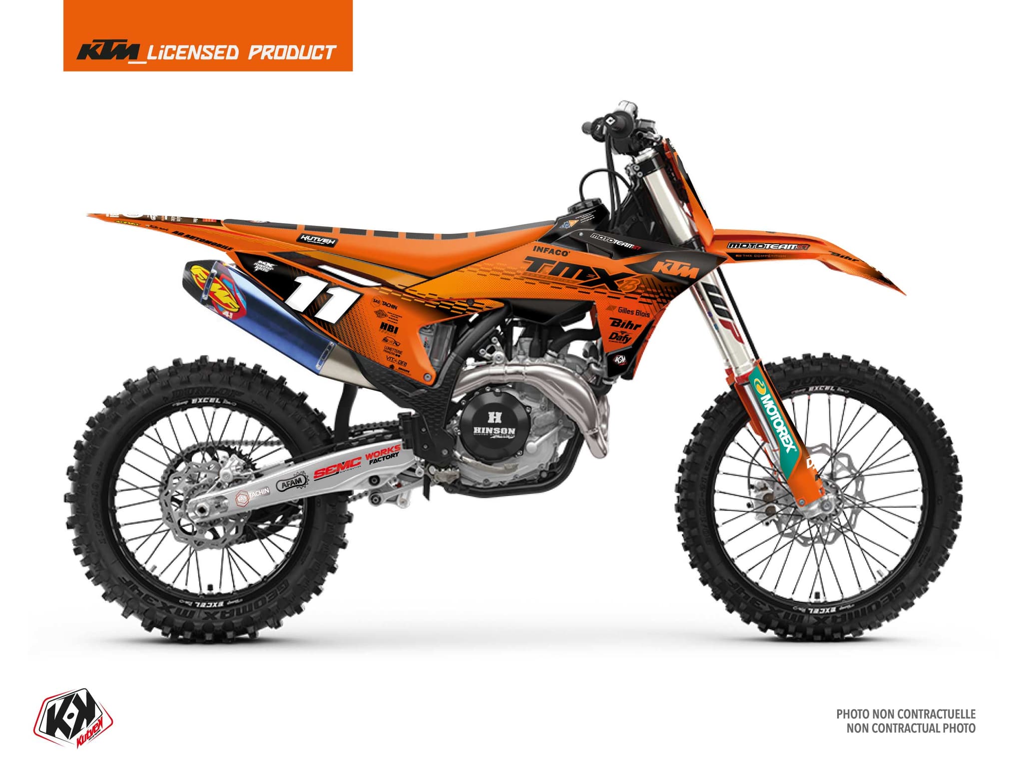 Dirt Bike KTM SX 250 F REPLICA TEAM TMX Orange graphic kit