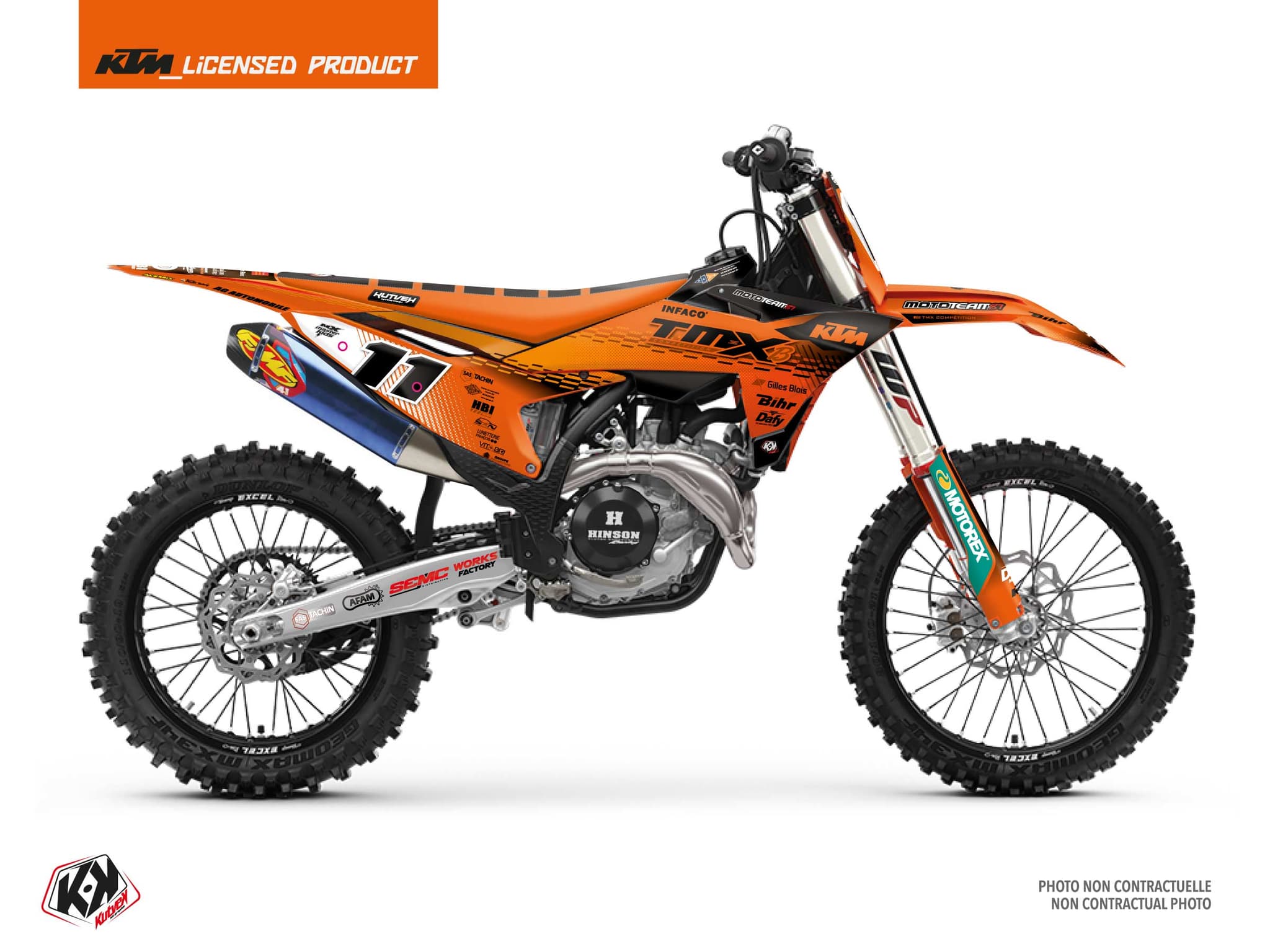 Dirt Bike KTM SX 350 F REPLICA TEAM TMX Orange graphic kit
