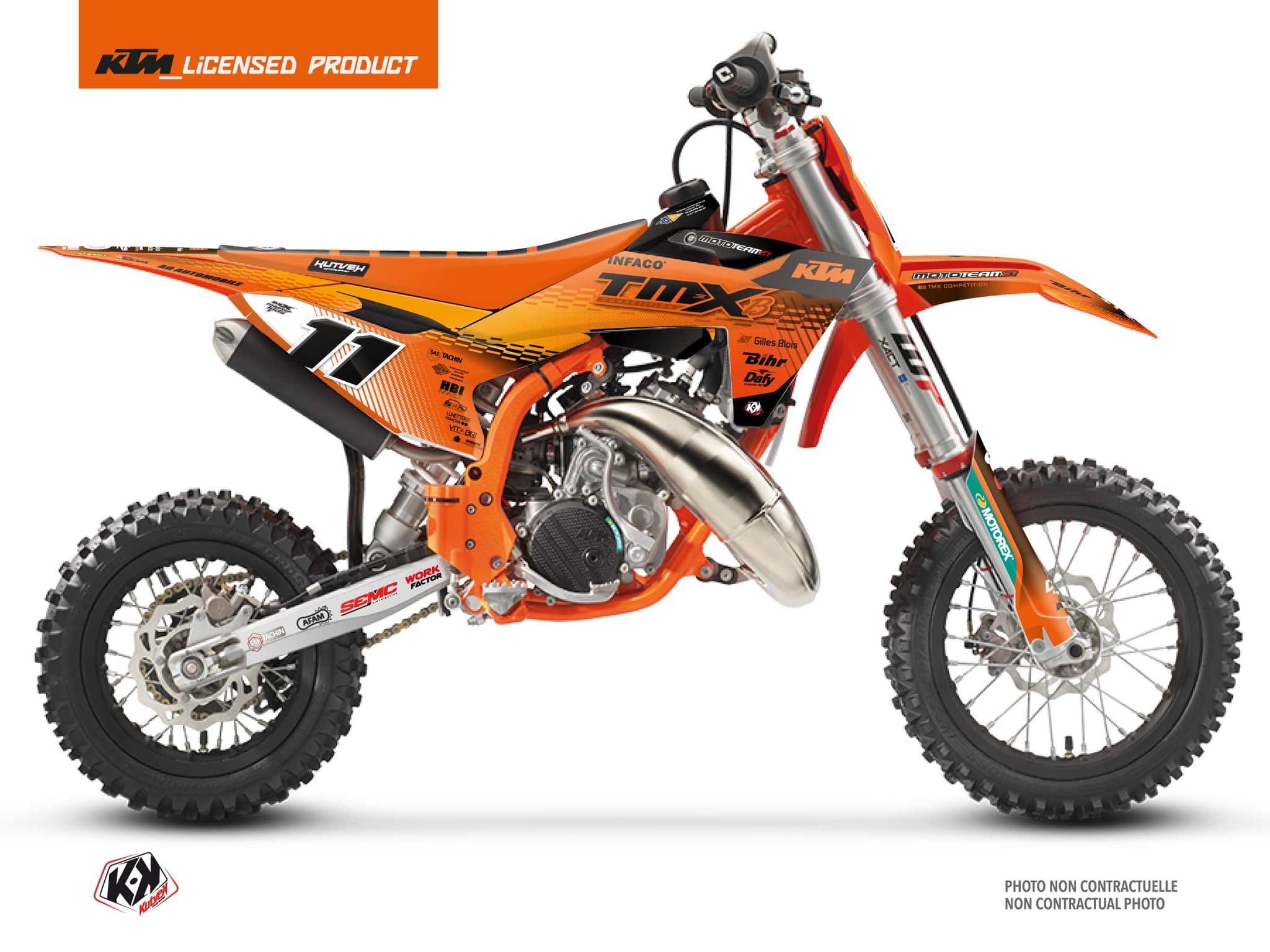 Dirt Bike KTM SX 50 REPLICA TEAM TMX Orange graphic kit