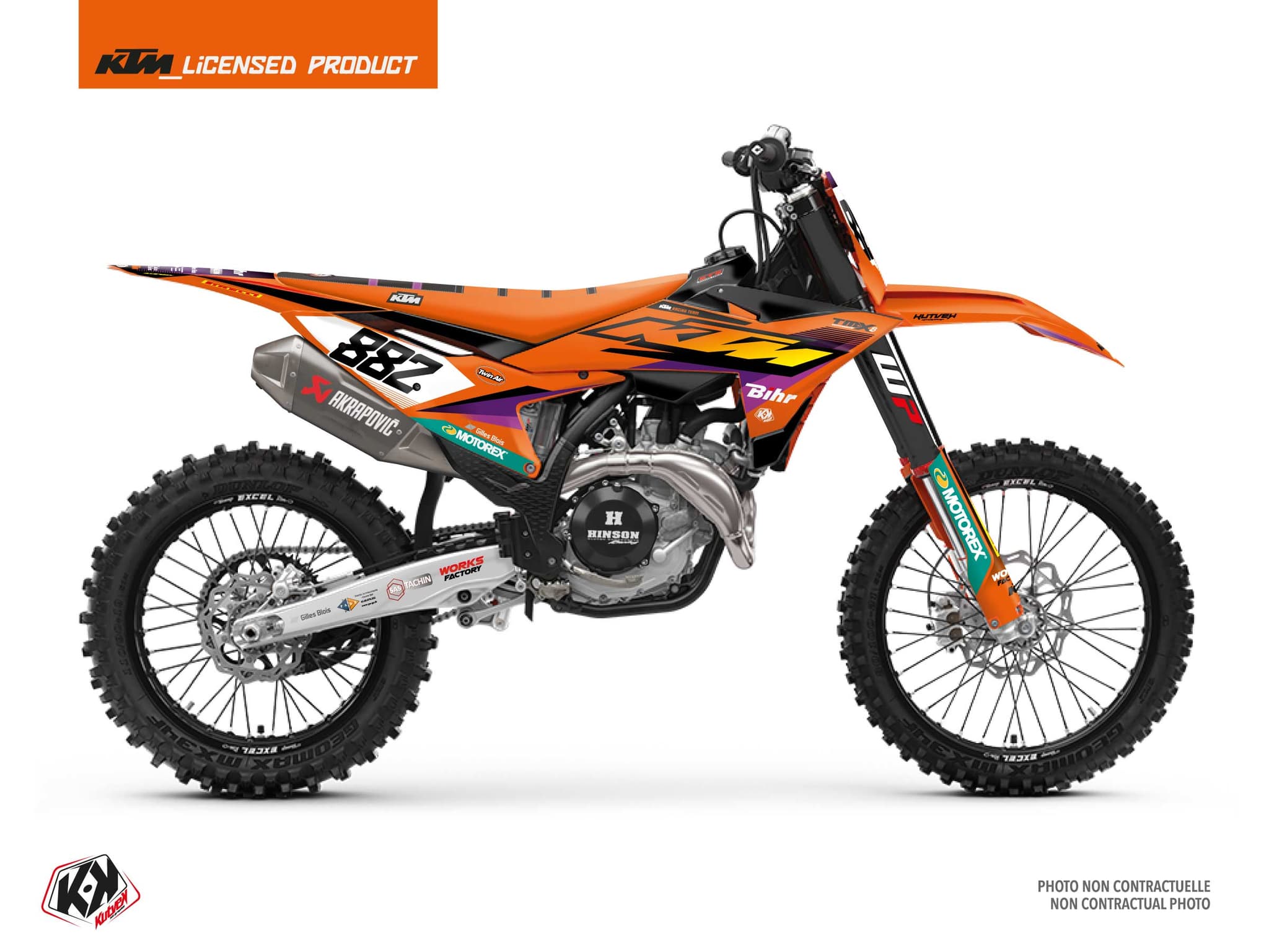 Graphic Kit Replica Team TMX K26 Orange Dirt Bike KTM SX 450 F