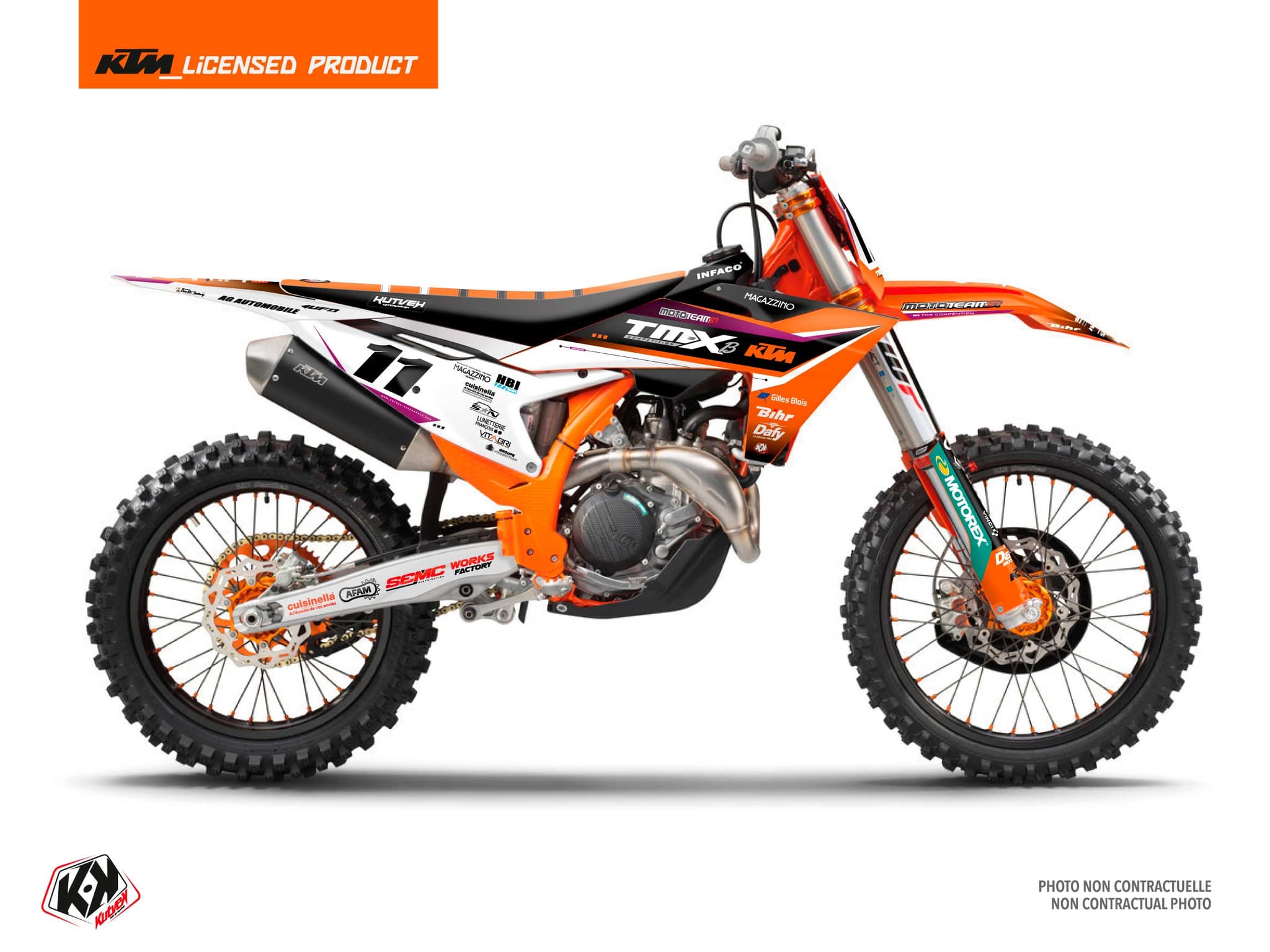 KTM SX 450 F Replica Team TMX SXK24 Dirt Bike Graphic Kit Orange