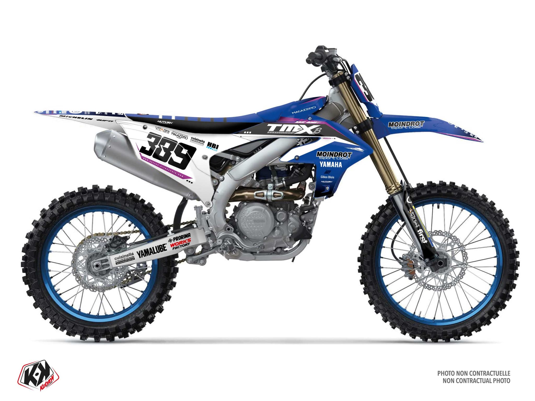 Yamaha YZ 450 F Replica Team TMX SXK24 Dirt Bike Graphic Kit Blue