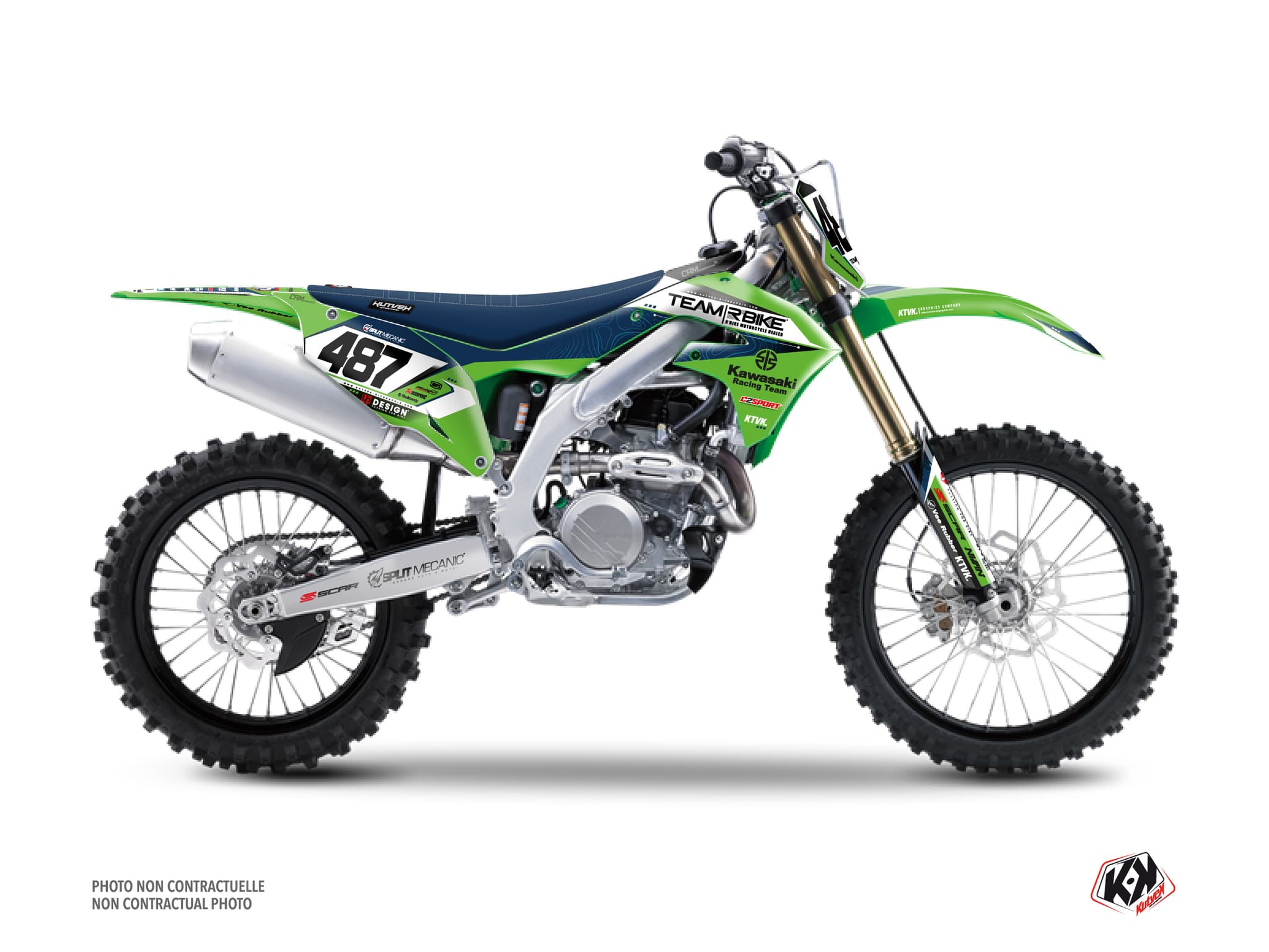 dirt bike kawasaki kx 450 f replica team rbike k23 graphic kit