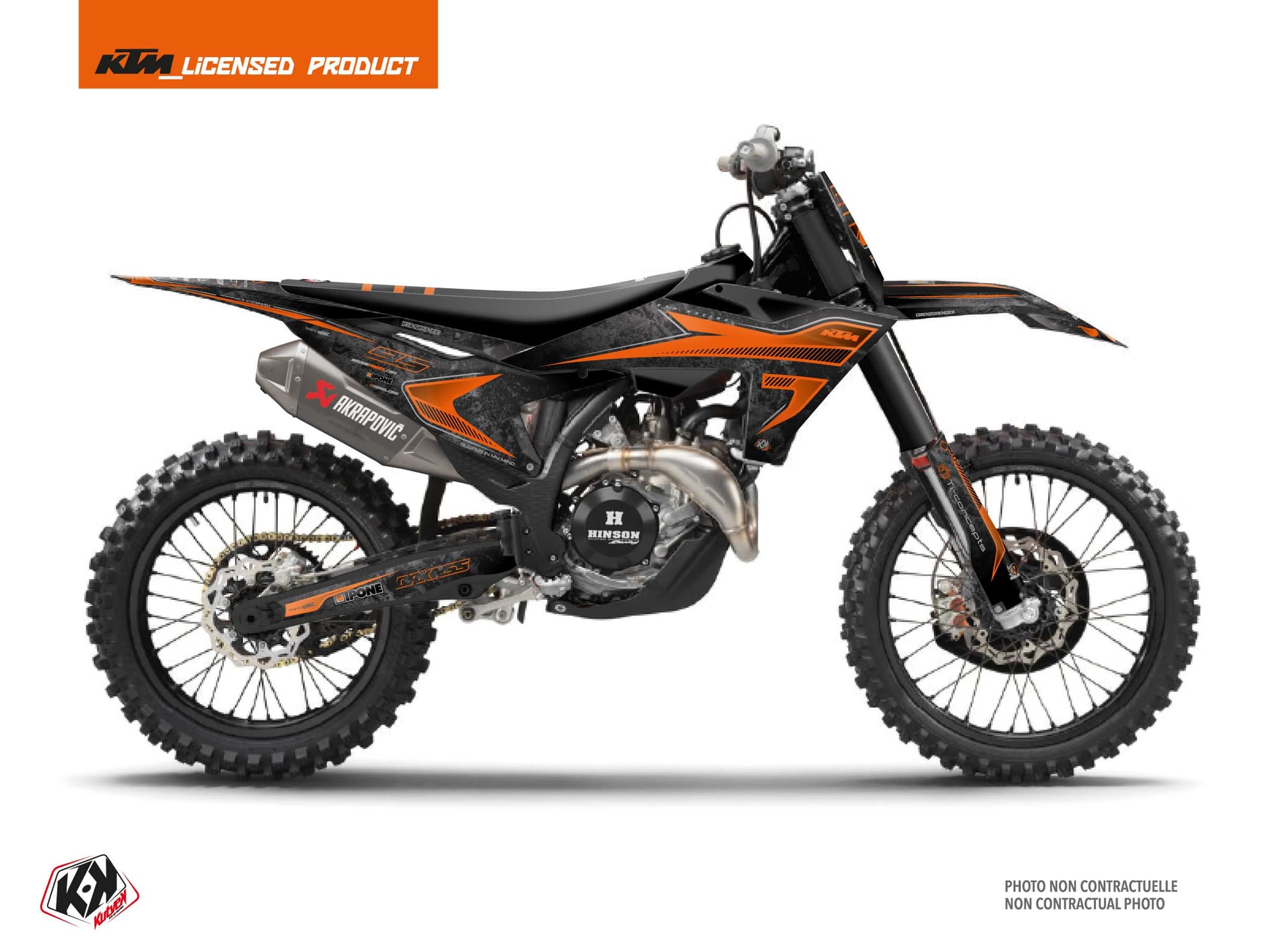 Dirt Bike KTM SX 450 F REPLICA THOMAS CORSI CONCRETE Black-Orange graphic kit