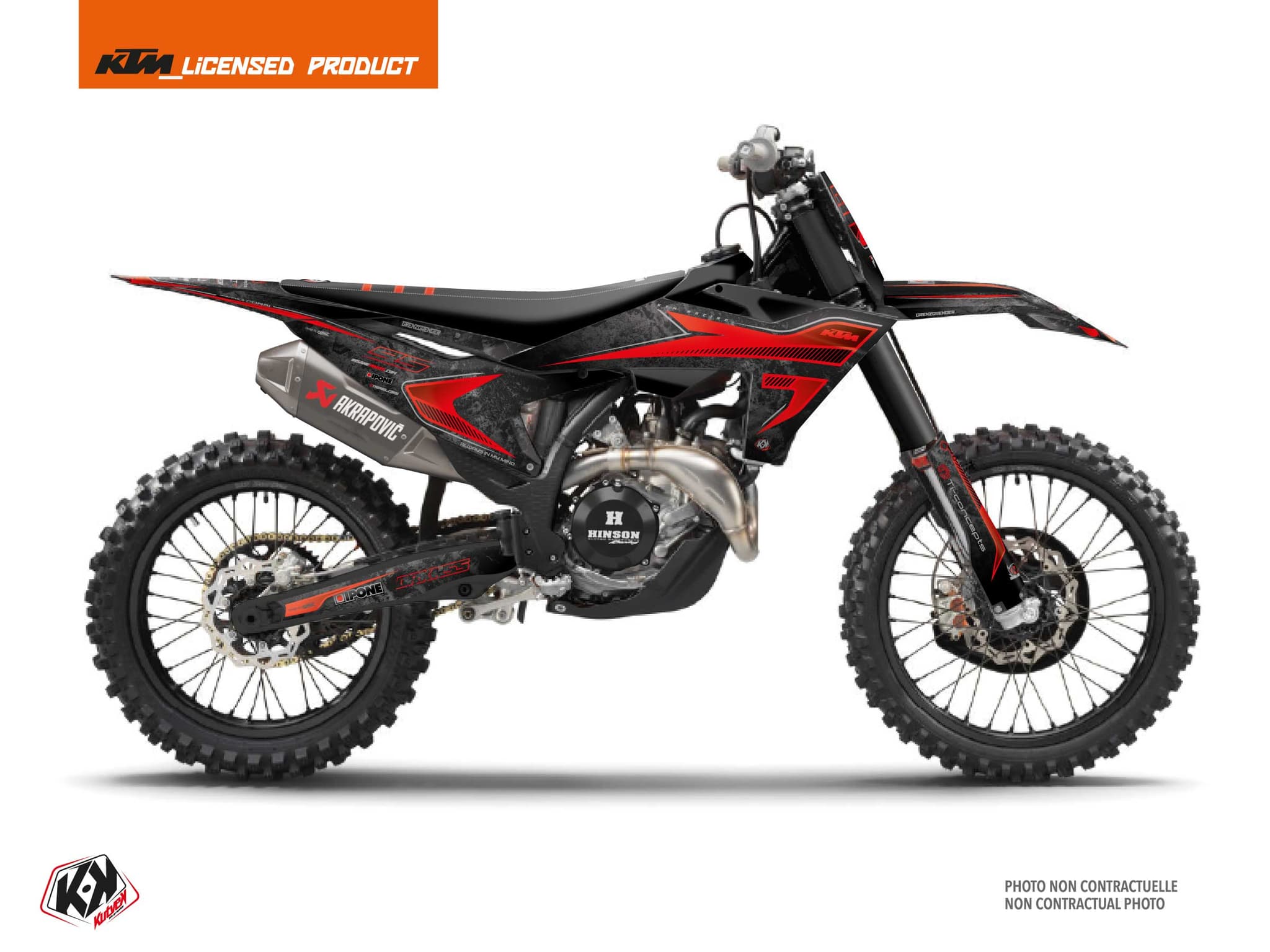 Graphic Kit Dirt Bike KTM SX 450 F Replica Thomas Corsi Concrete Black-Red