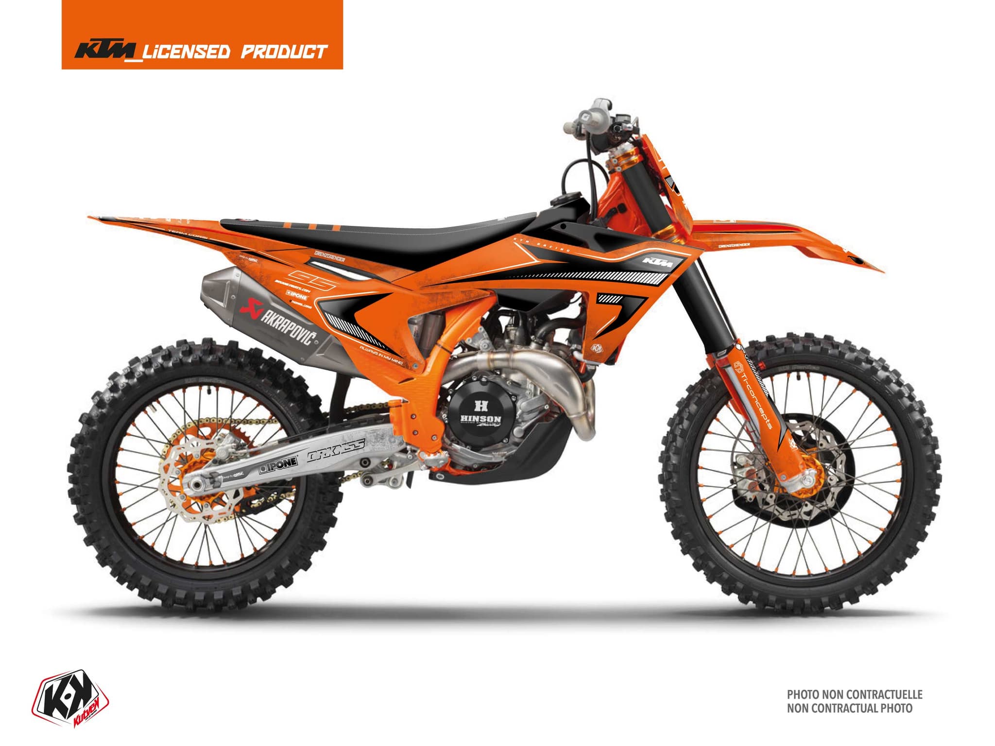 Dirt Bike KTM SX 450 F REPLICA THOMAS CORSI CONCRETE Orange graphic kit