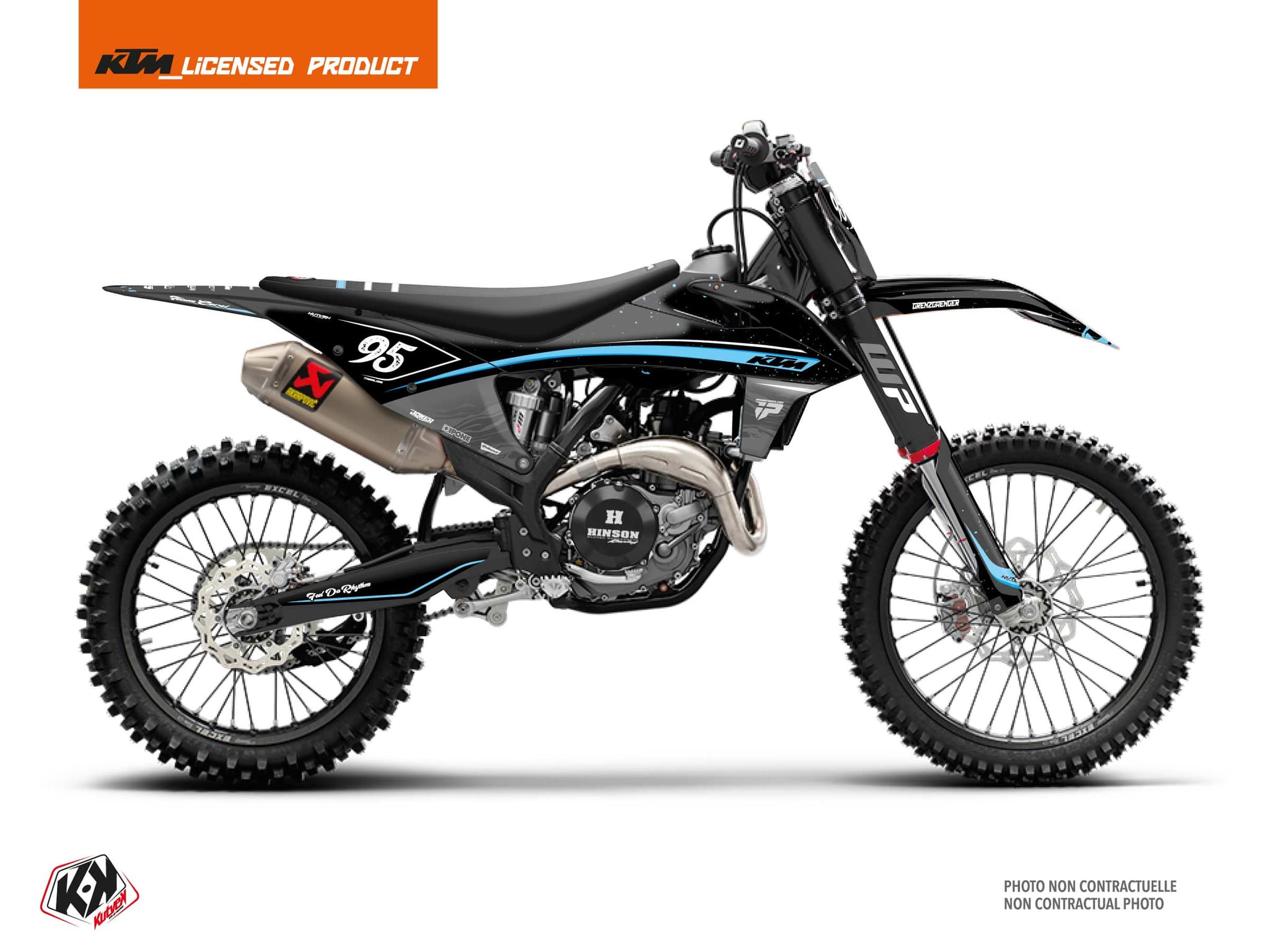 Graphic Kit Dirt Bike KTM SX 450 F Replica Thomas Corsi Feel Da Rythm Black-Blue