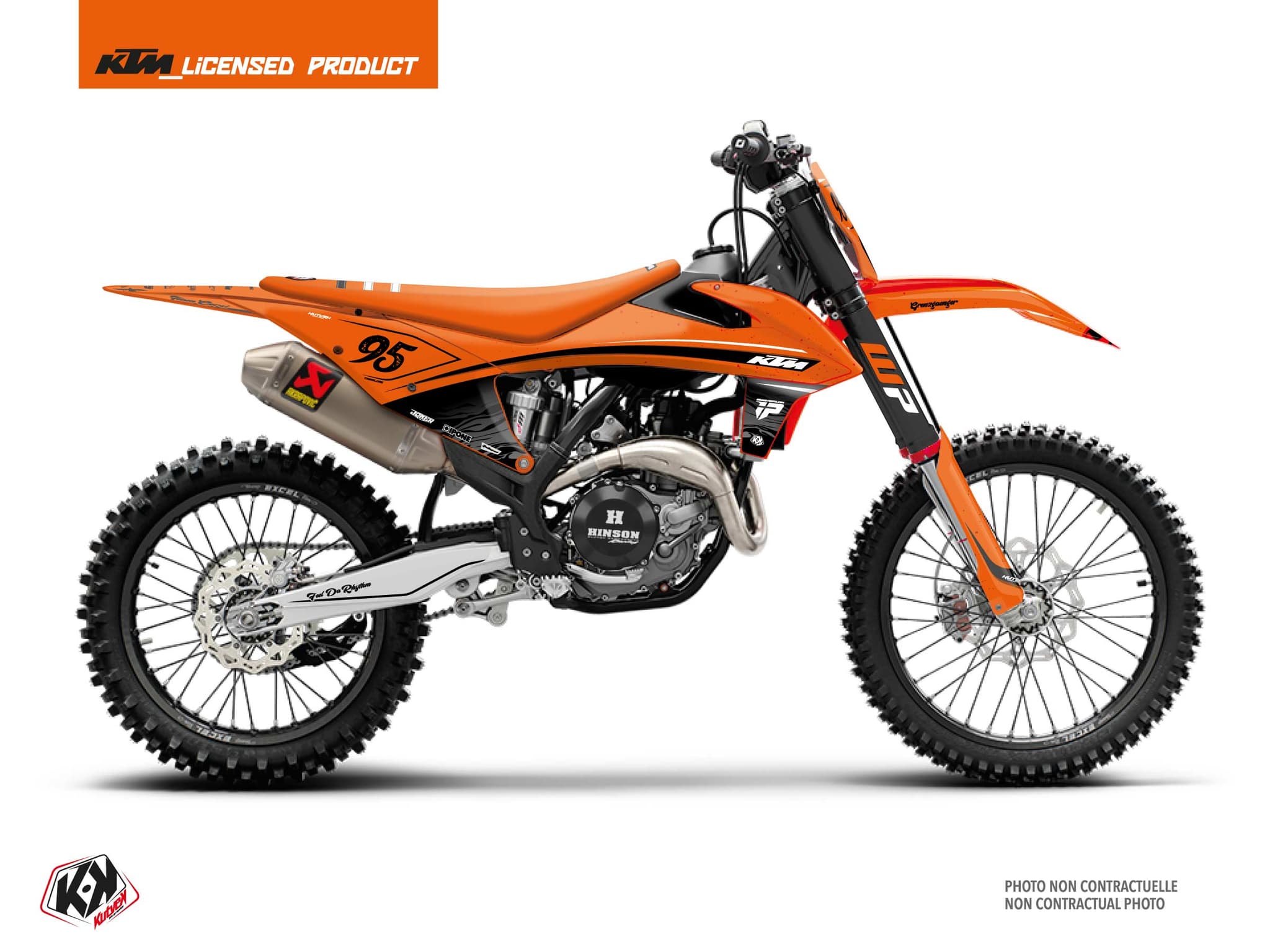 dirt bike ktm sx 450 f replica thomas corsi feel da rythm orange graphic kit