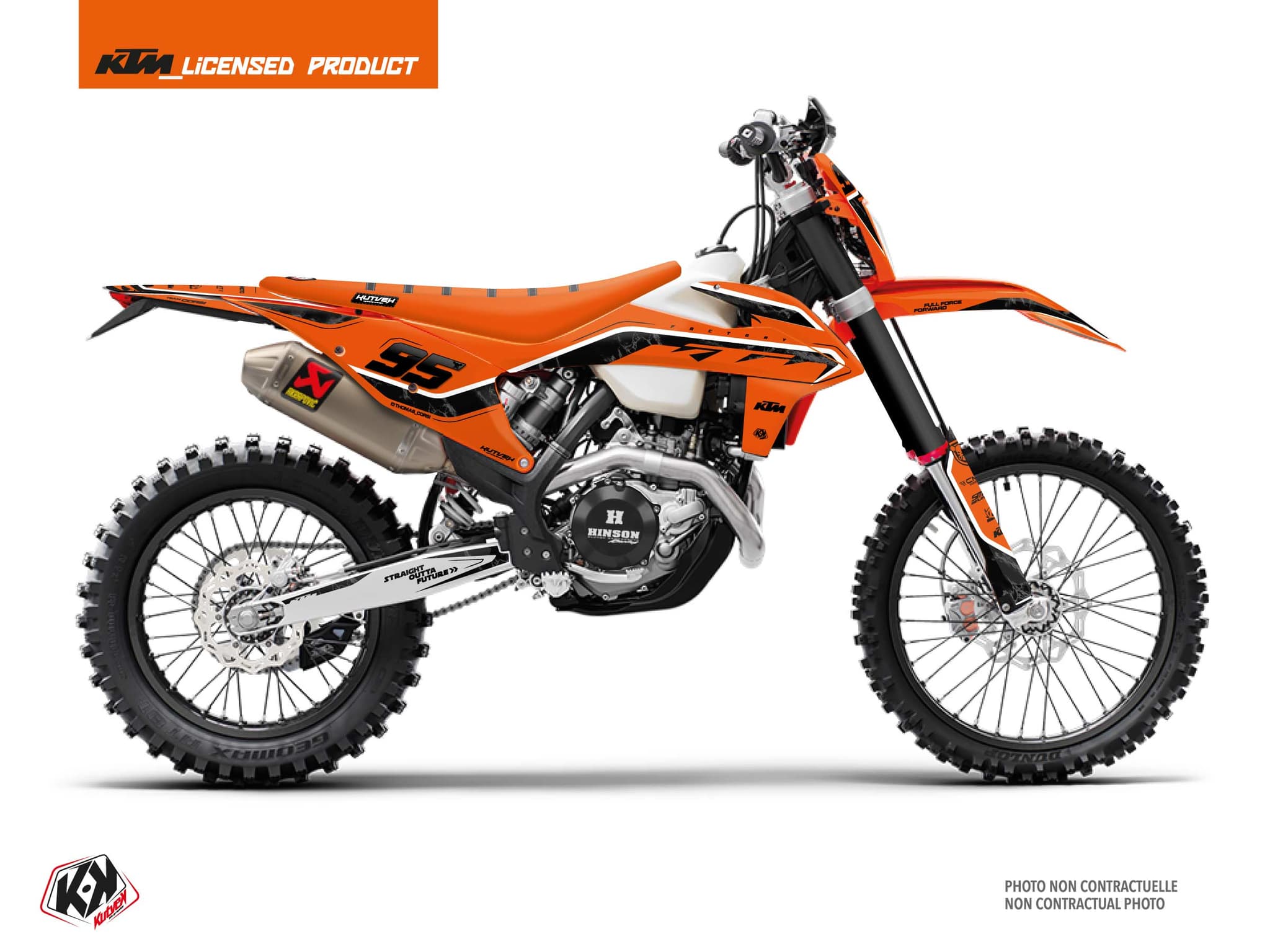 dirt bike ktm exc excf replica thomas corsi future orange graphic kit