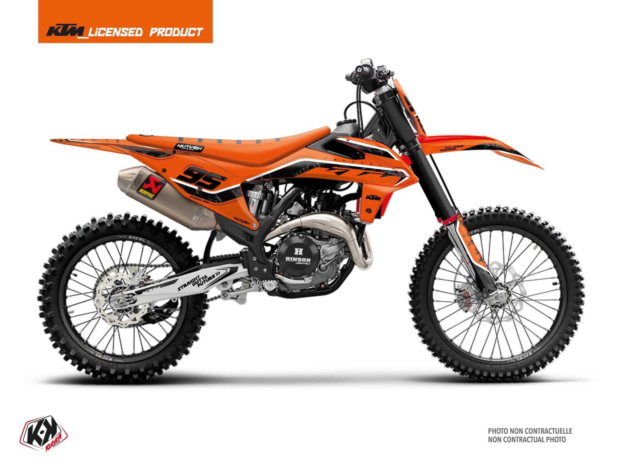 dirt bike ktm sx 450 f replica thomas corsi future orange graphic kit