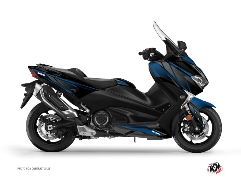 kit graphique maxi-scooter yamaha tmax 530 replica bleu-noir