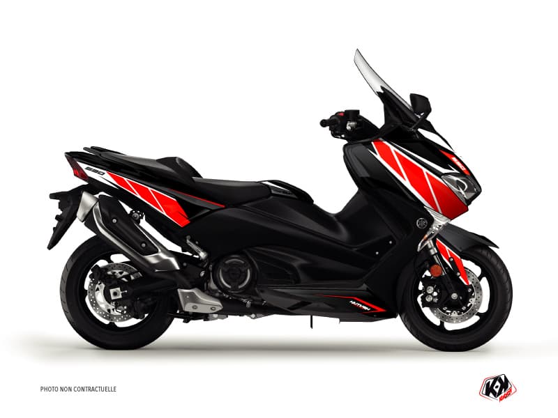 kit graphique maxi-scooter yamaha tmax 530 replica rouge-noir