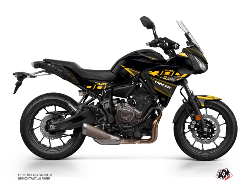 kit graphique moto replica yamaha tracer 700 noir jaune