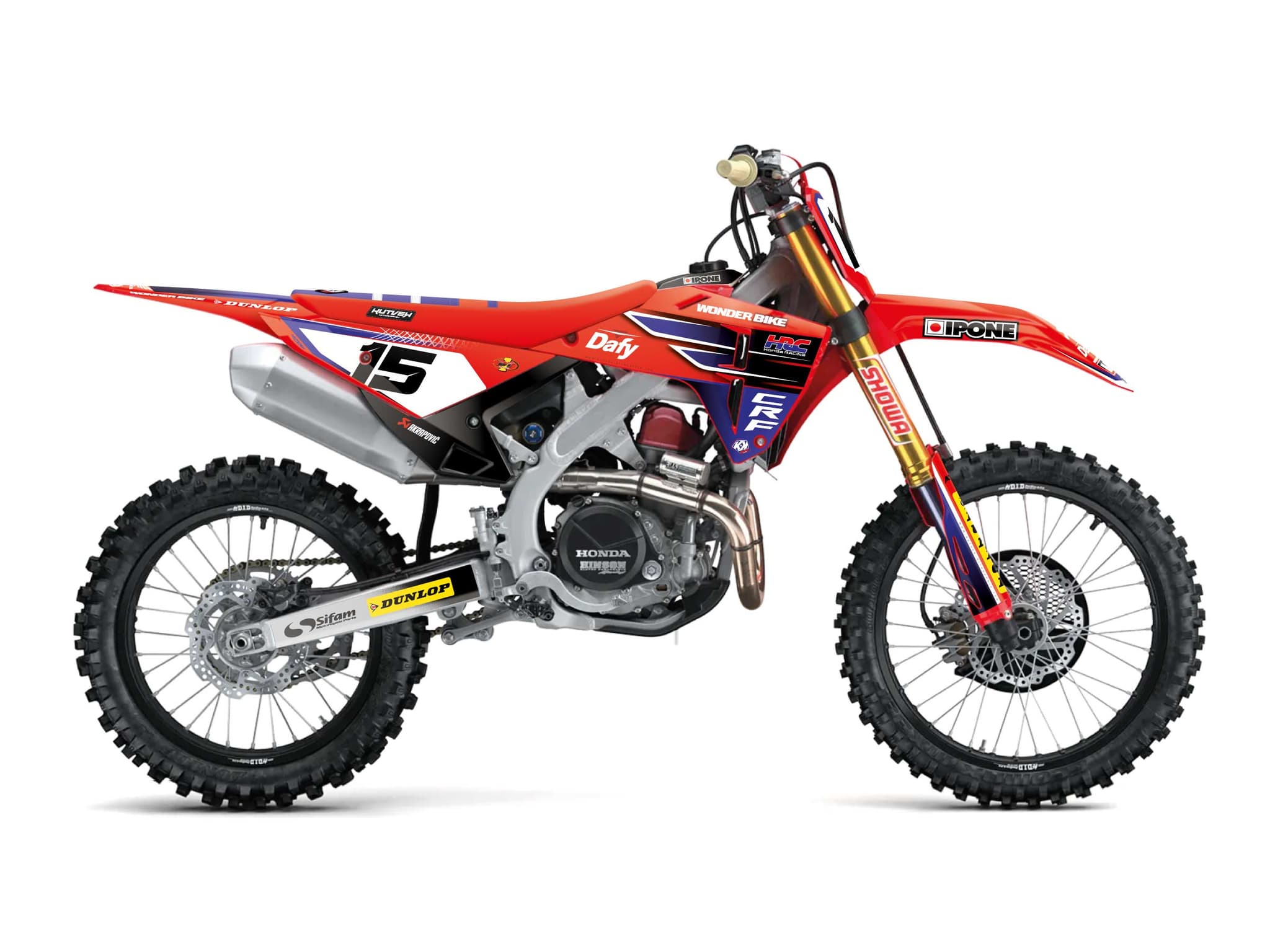 Graphic Kit Replica Wonder Bike Sand K25 Dirt Bike Honda CRF 450 R