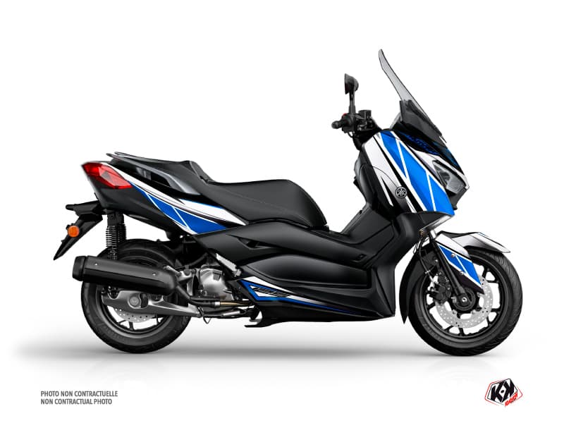 kit graphique maxi-scooter yamaha xmax 125 replica bleu-gris
