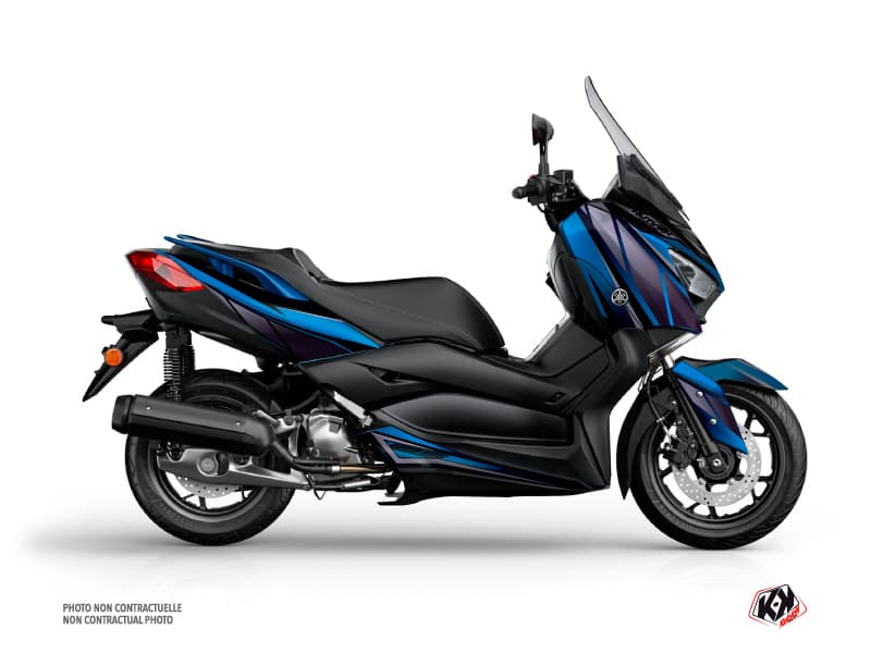 kit graphique maxi-scooter yamaha xmax 125 replica bleu-noir