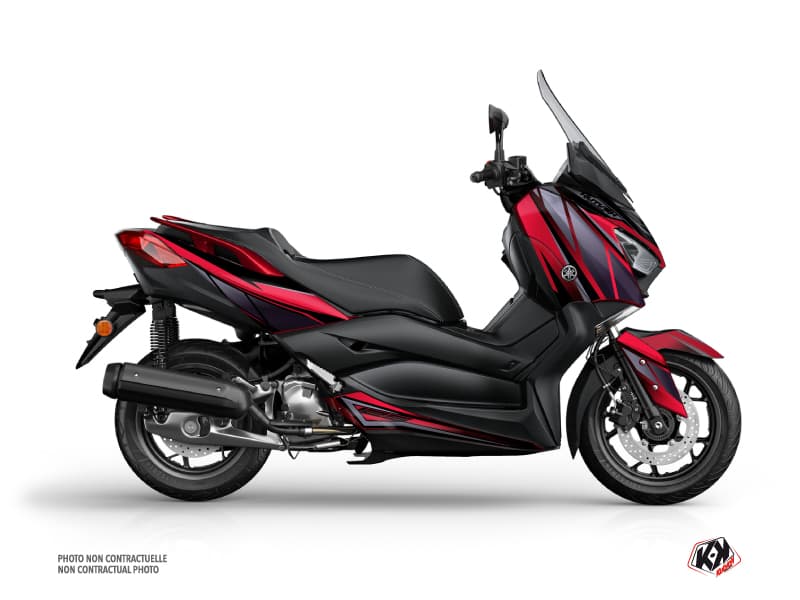 Kit graphique Maxiscooter Replica Yamaha XMAX 125 Rouge Noir