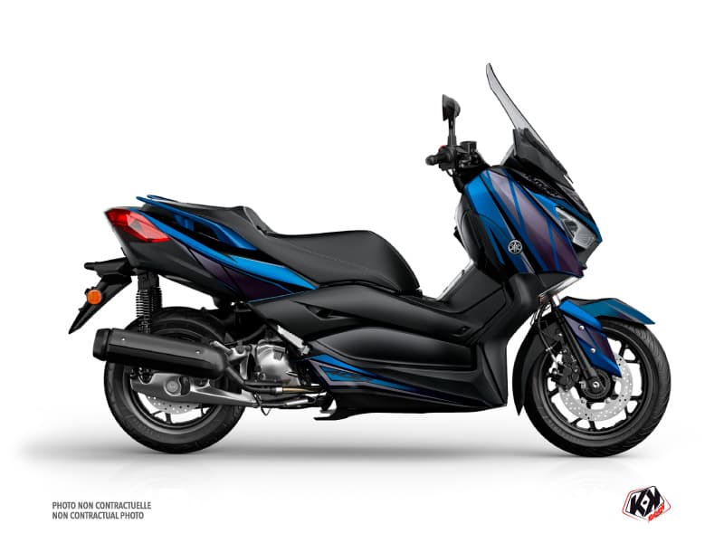 kit graphique maxi-scooter yamaha xmax 400 replica bleu-noir