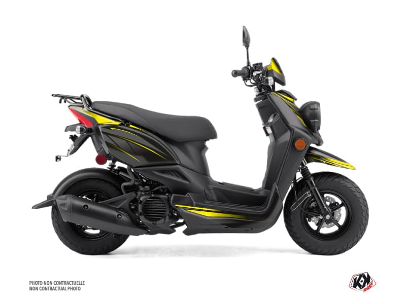 kit graphique scouter yamaha bw's 50-zuma 50f replica noir-jaune