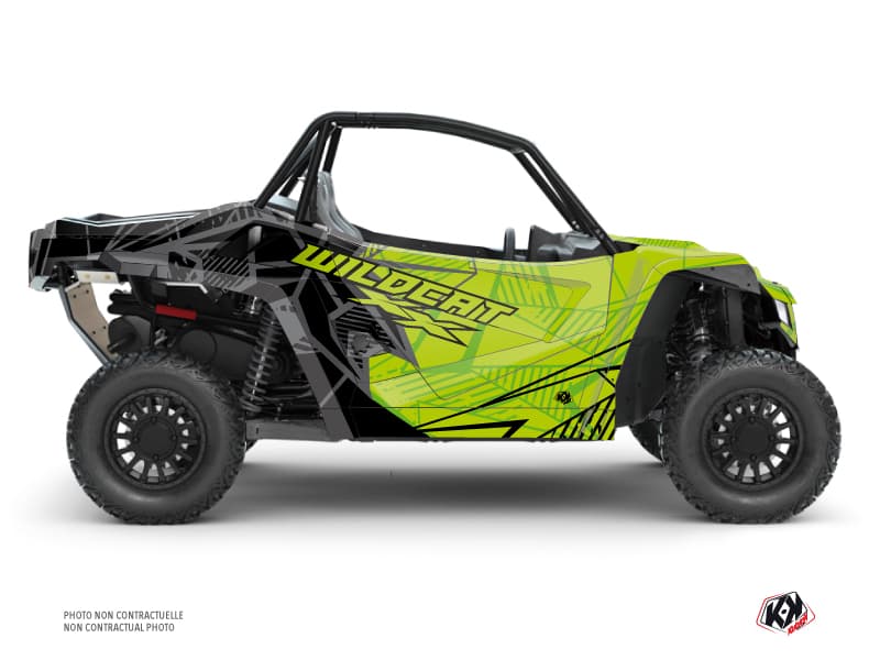 Kit Graphique SSV Requiem Arctic Cat Textron Wildcat XX Noir Vert | Arctic Cat | Kutvek