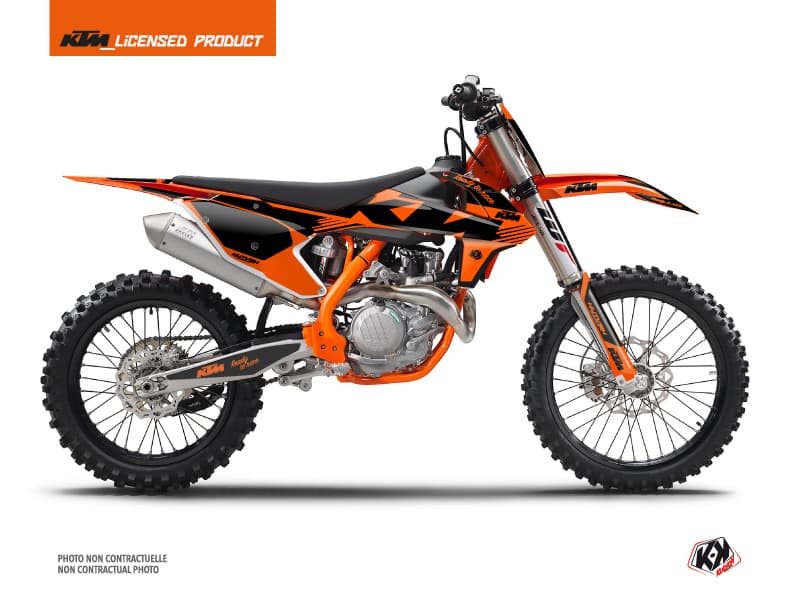 deko-set moto-cross retro ktm 150 sx orange