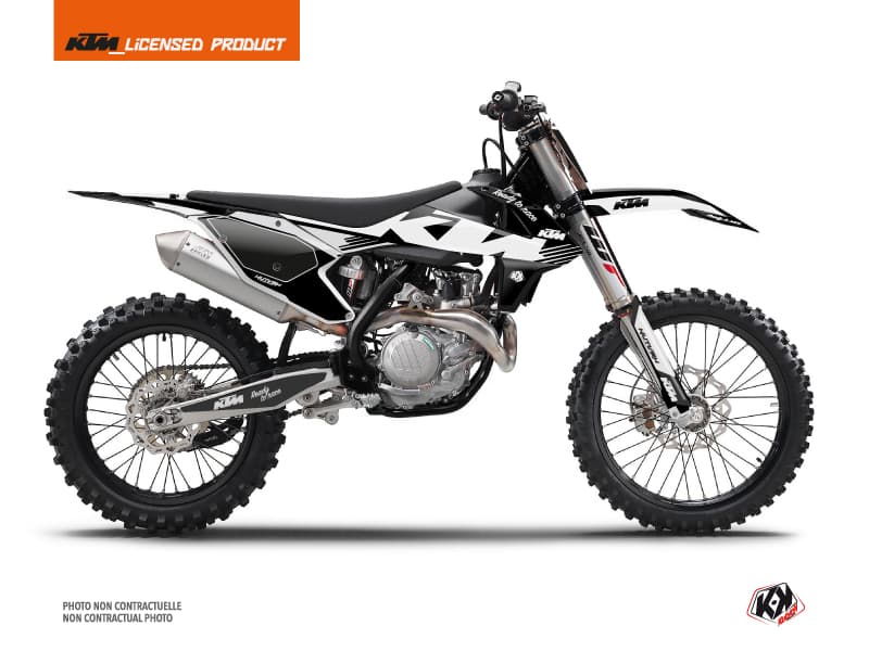 deko-set moto-cross retro ktm 250 sxf schwarz