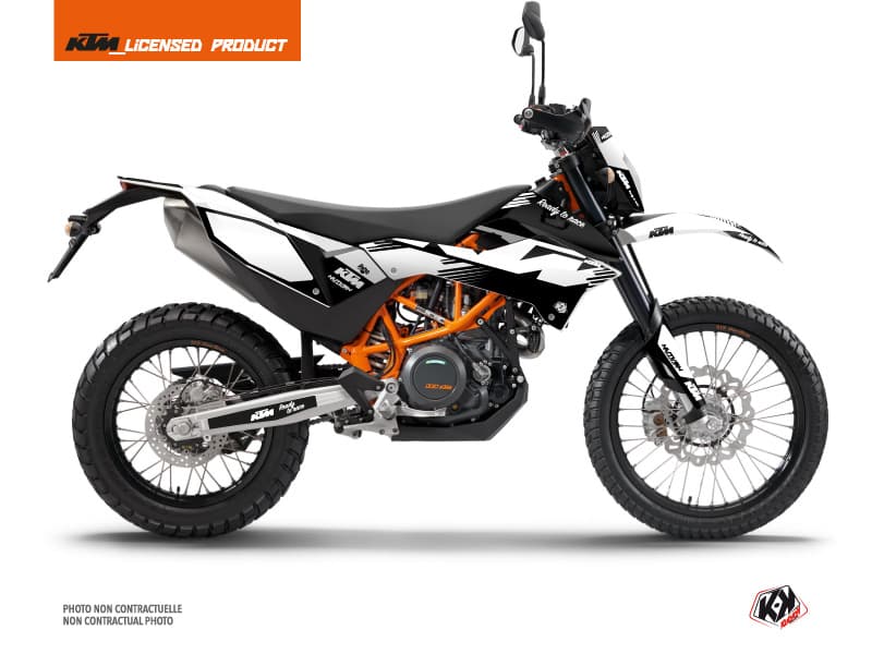 Kit graphique Moto Cross Retro KTM 690 ENDURO R Noir | KTM | Kutvek