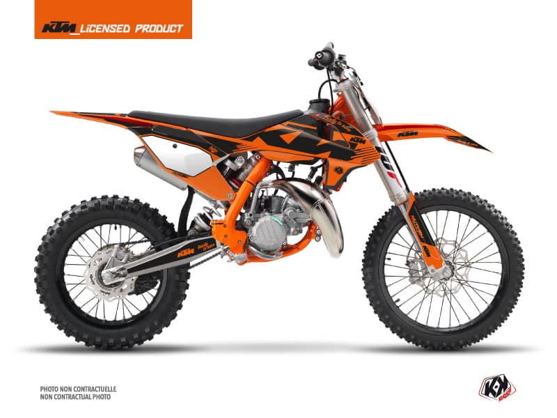 deko-set moto-cross retro ktm 85 sx orange