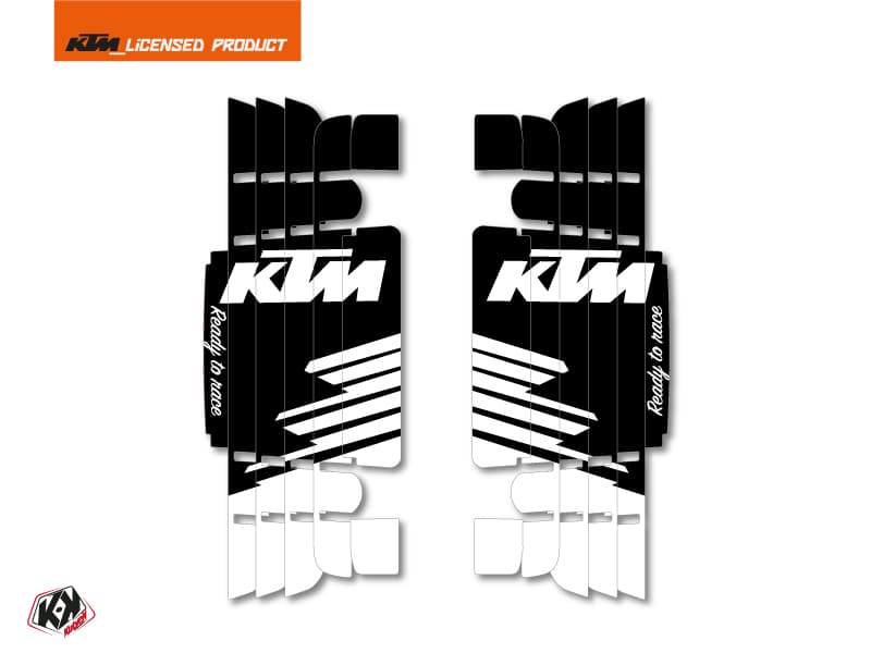 kit graphique grilles de radiateur retro ktm exc-excf 2017 noir