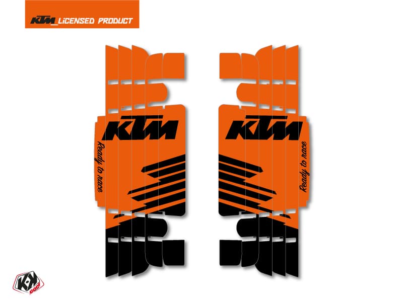 kit graphique grilles de radiateur retro ktm exc-excf 2017 orange