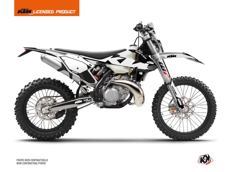 deko-set moto-cross retro ktm exc-excf schwarz
