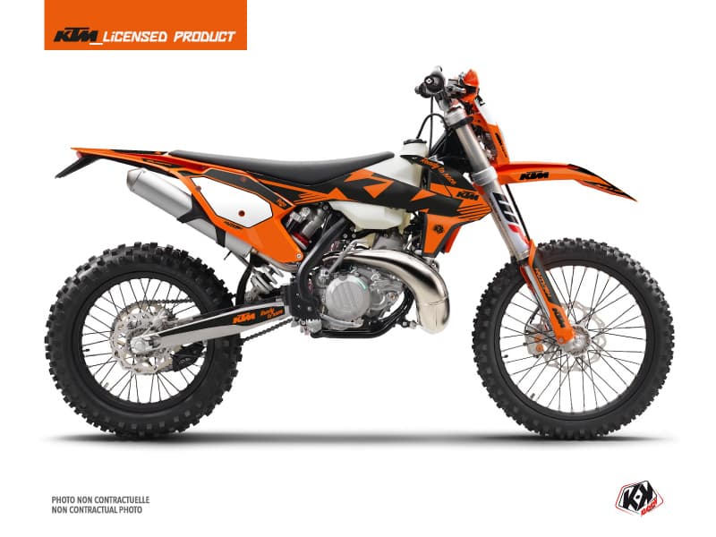 deko-set moto-cross retro ktm exc-excf orange
