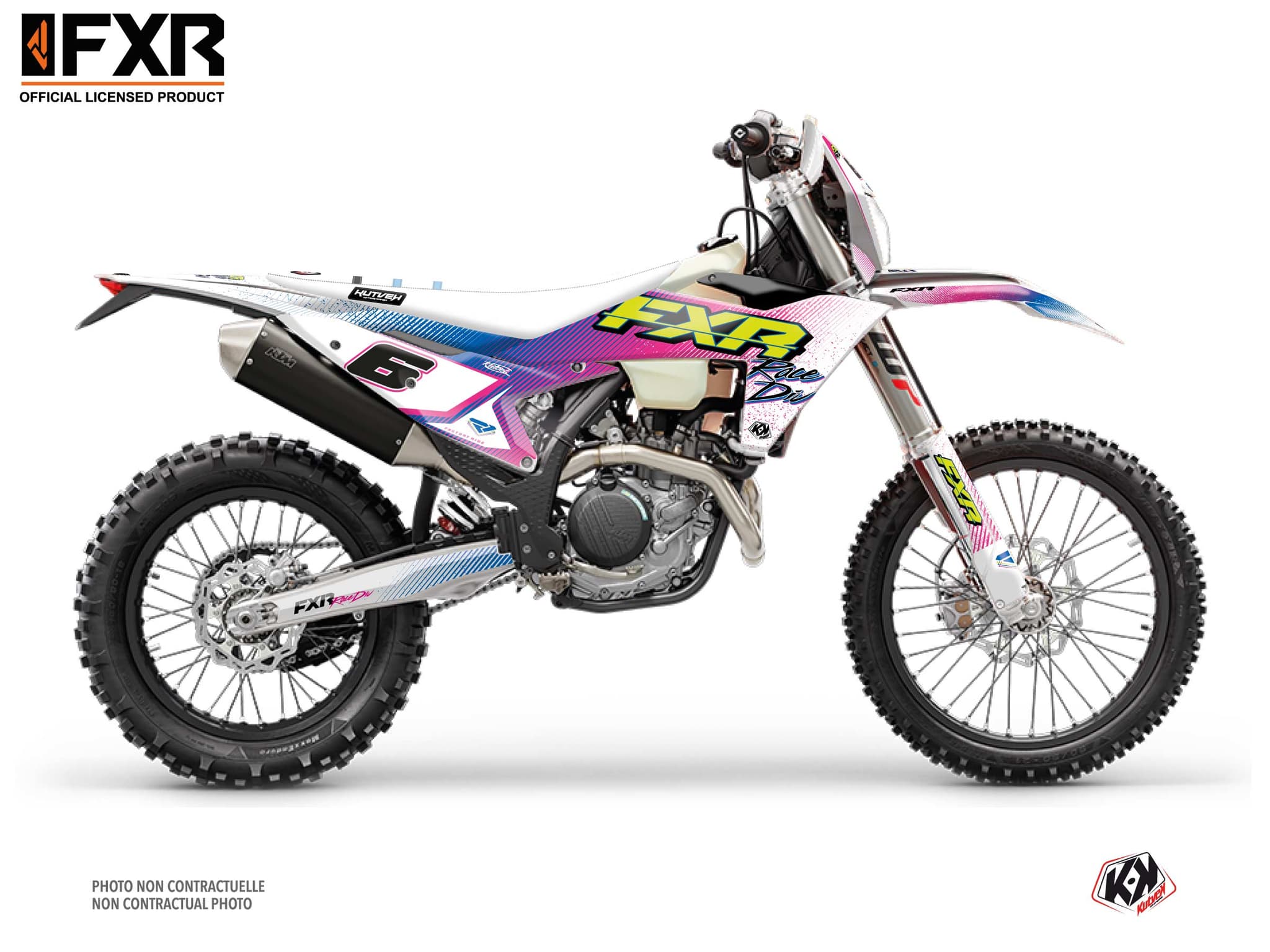 kit graphique motocross ktm exc excf fxr retro