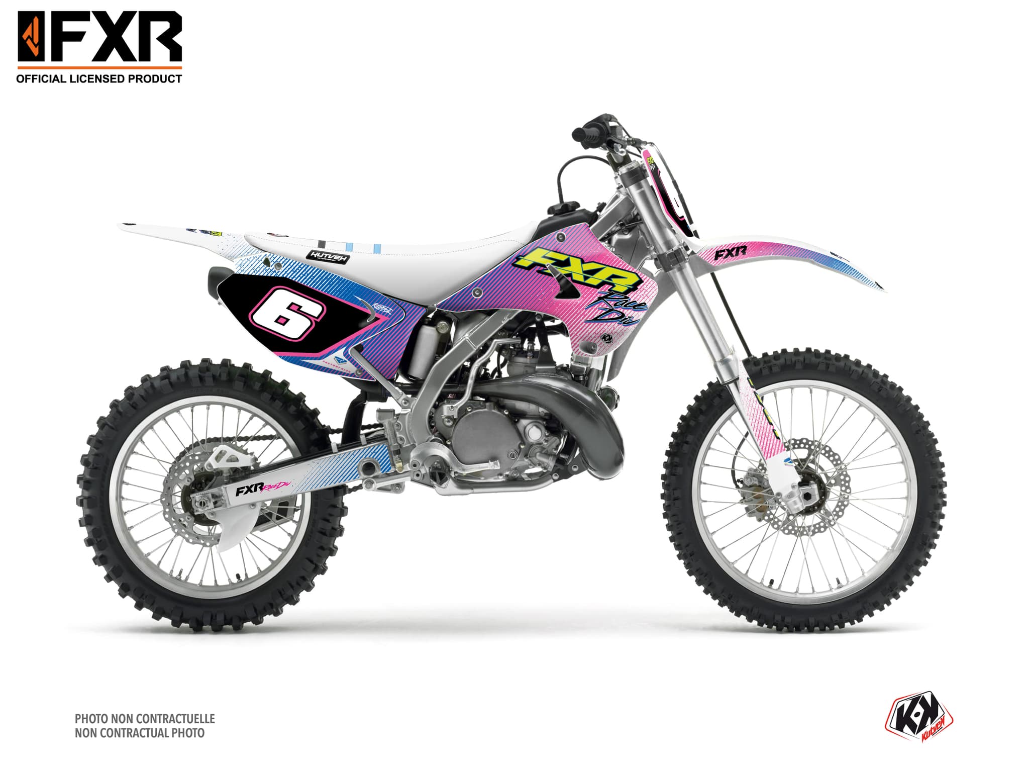 kit graphique motocross kawasaki kx 125 fxr retro