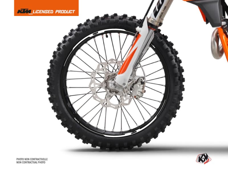 deko-set felgenringe retro moto-cross ktm sx-sxf exc-excf schwarz