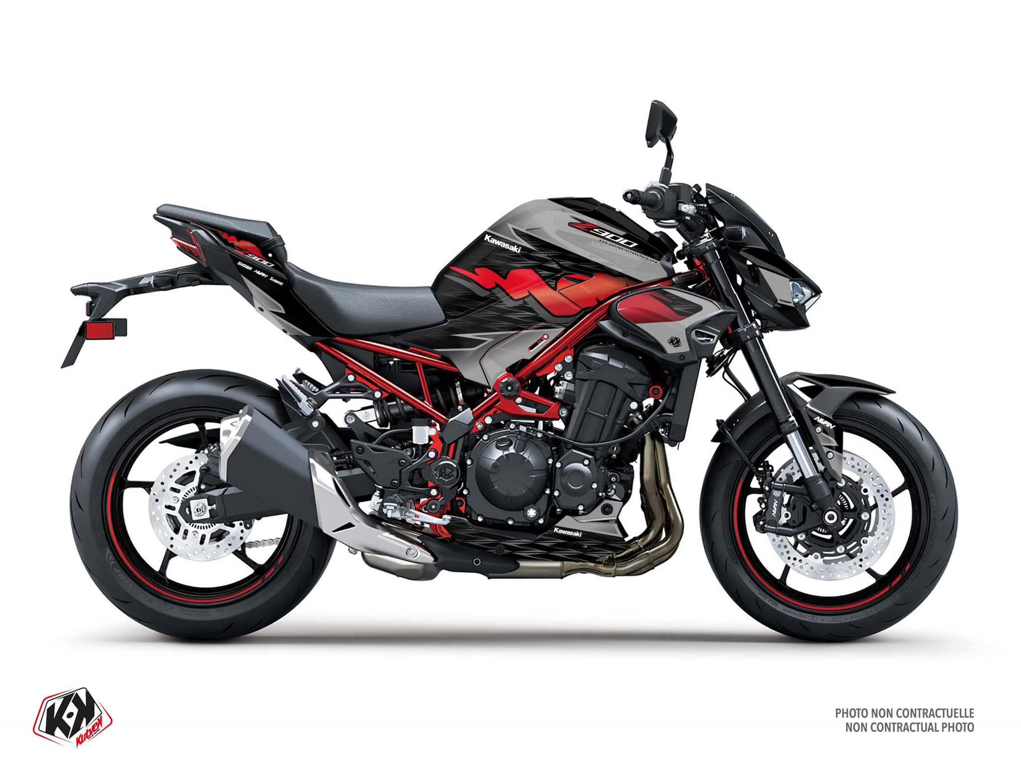 Kit graphique Moto KAWASAKI Z 900 REVIVAL Rouge